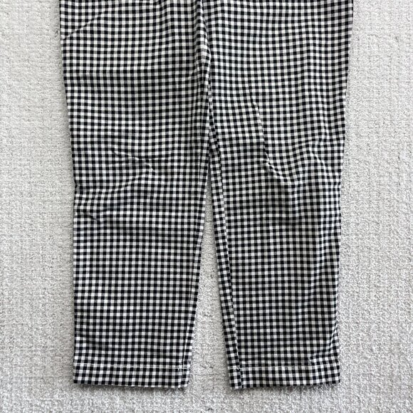 GAP Slim City Crop Pants Black & White Gingham Plaid Women’s Size 4 Casual - Picture 4 of 11